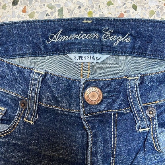 American Eagle distressed skinny jeans Size 6 Super Stretch - Picture 4 of 6